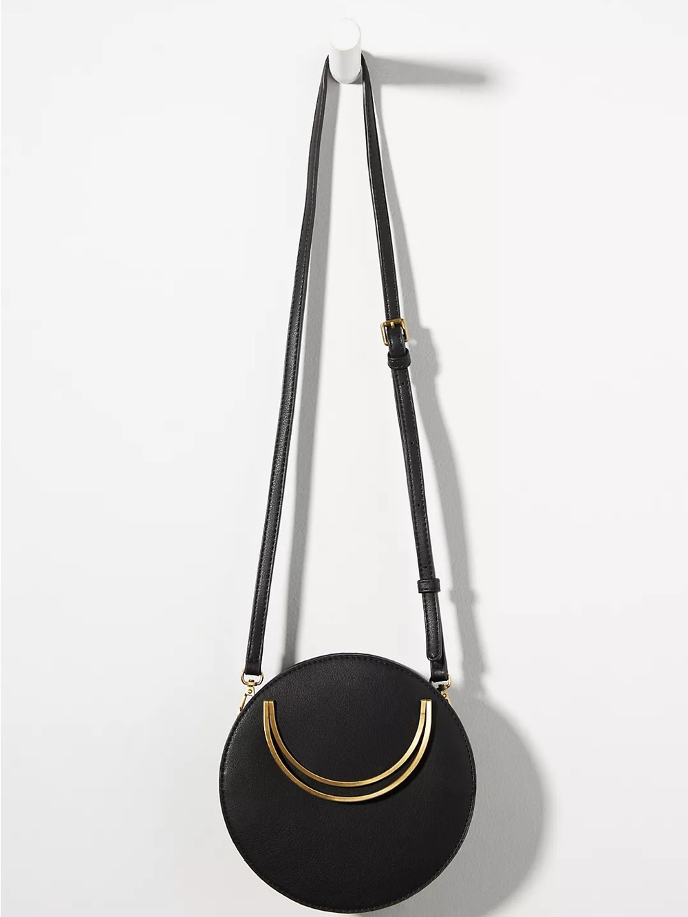 Anthropologie Winifred Circle Crossbody Bag Black